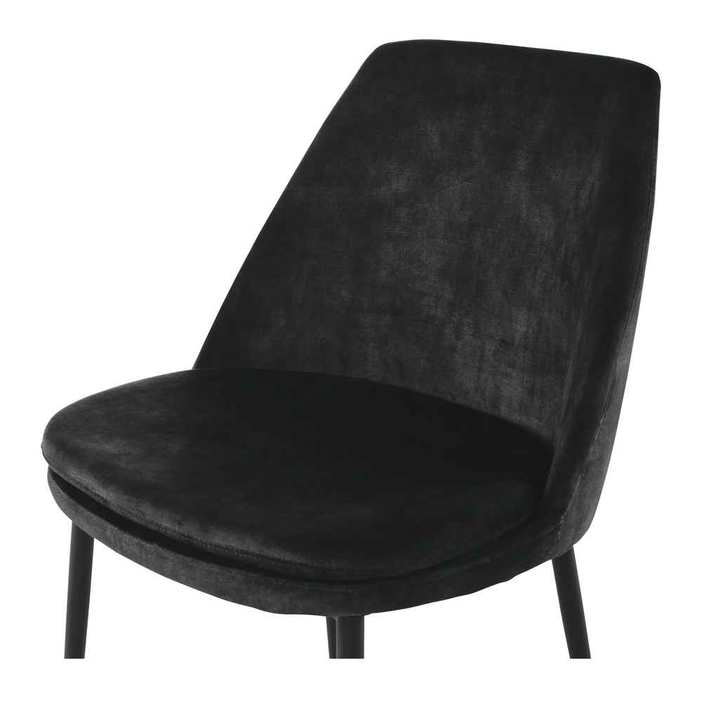 Mia Dining Chair - Anthracite Velvet